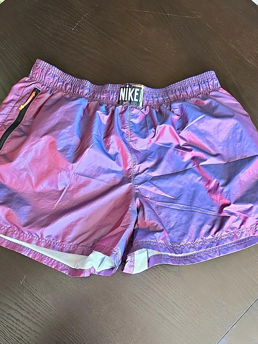 Nike Women's 1X Athletic Shorts Purple & Pink Iridescent Like New
